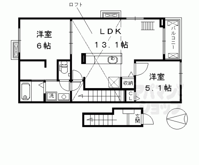 【カーサ築山】間取