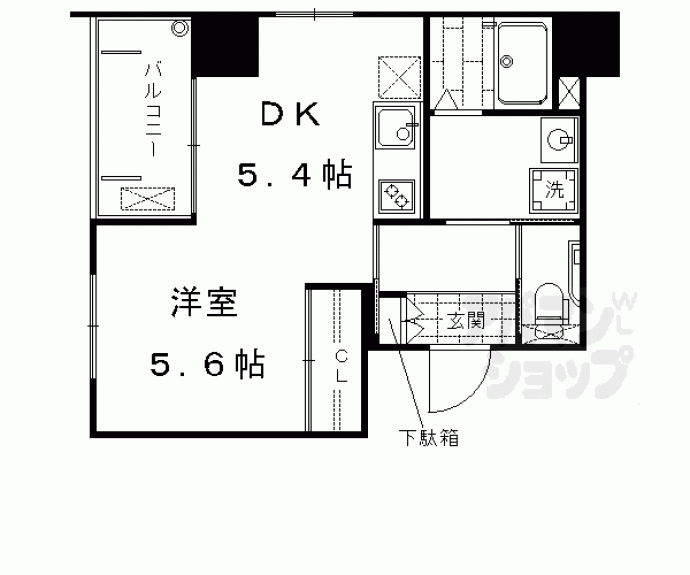 【クリプトメリア京都六条】間取