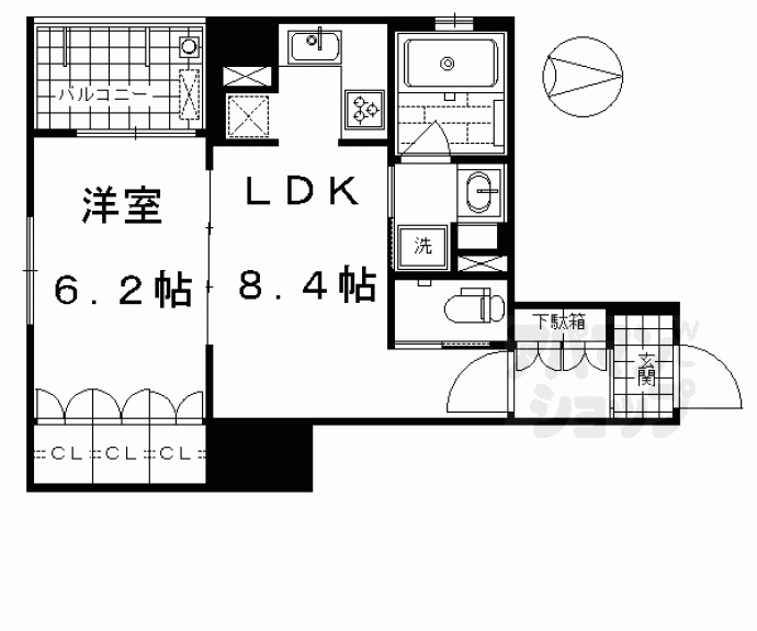 【リーガル京都堀川五条通り】間取