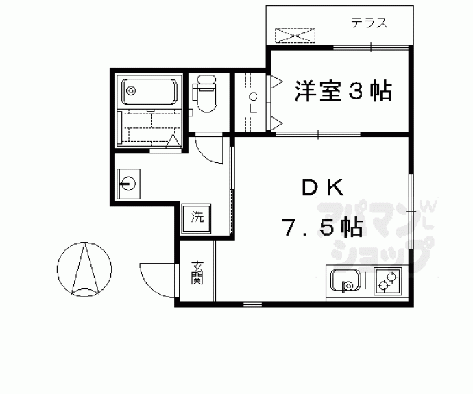 【ｎｉｃｏ京都駅】間取