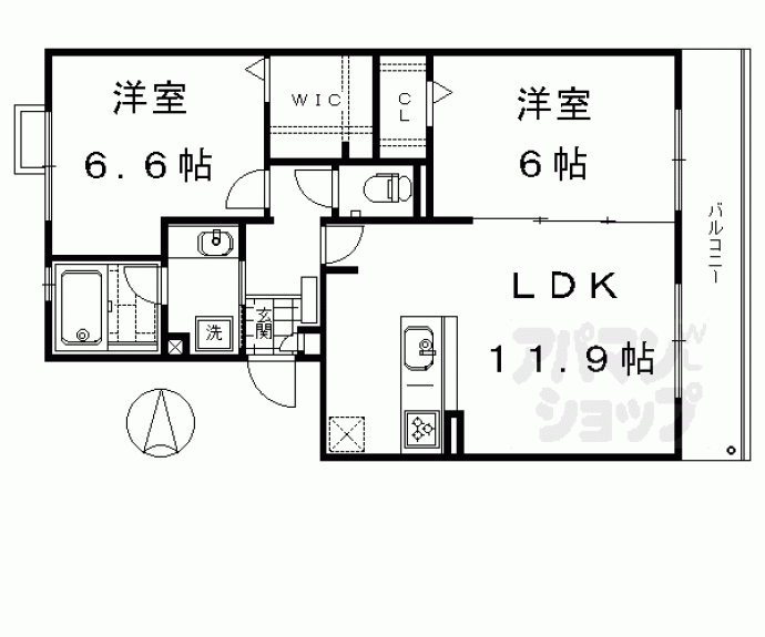 【アメニティー・ウエスト】間取