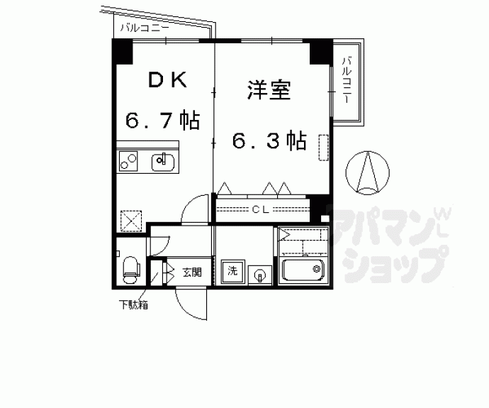 【シボラ六条高倉】間取