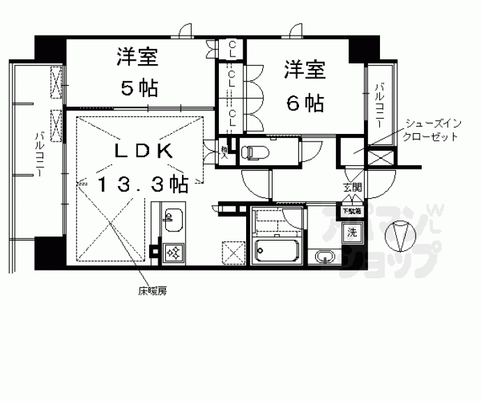 【ザ・テラス京都グランターミナル】間取