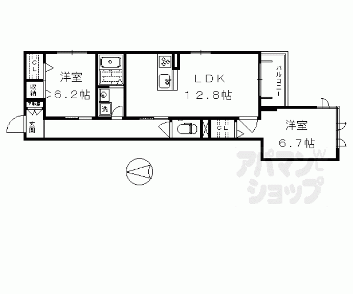 【グランソレイユ向日町】間取