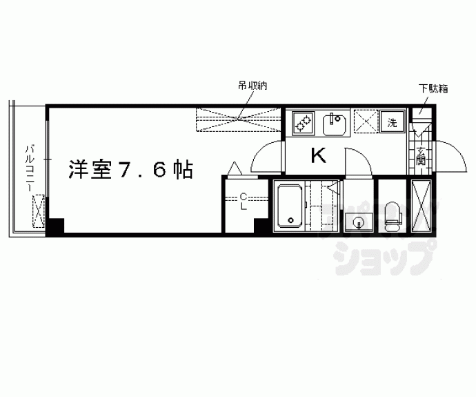 【フラッティ西大路花屋町】間取