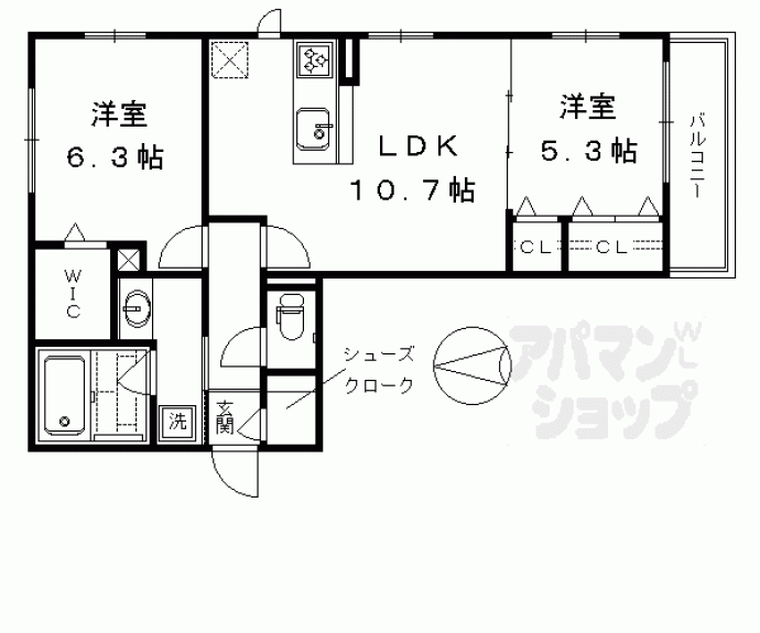 【アミカル宮ノ前（Ⅰ・Ⅱ棟）】間取