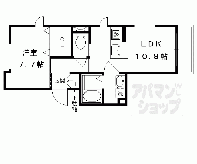 【シャーメゾン松ヶ崎】間取