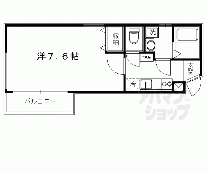 【フラット長者町】間取