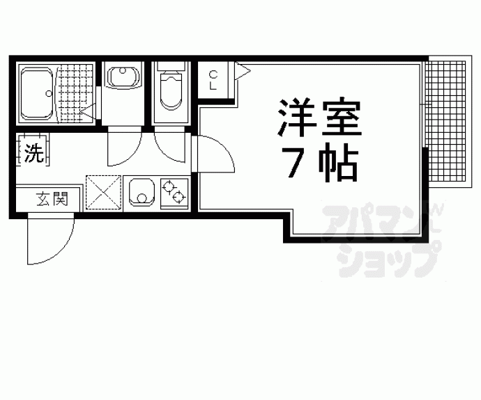 【フラッティ千本鞍馬口】間取