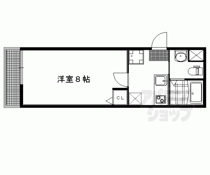 【フラッティ吉野町Ａ】間取