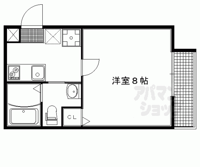 【フラッティ吉野町Ａ】間取