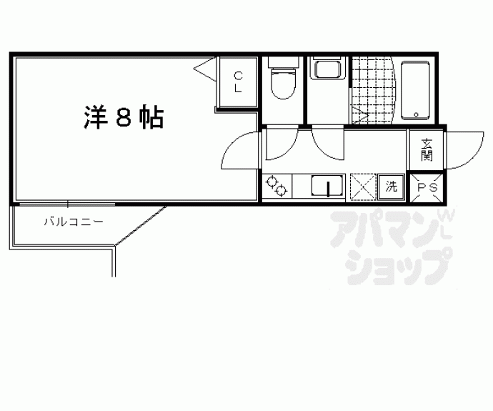 【フラッティ千本上立売】間取