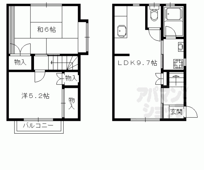 【北野ハイツ】間取