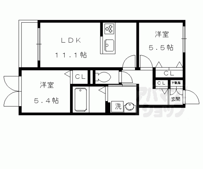 【エミネンス松ヶ崎】間取