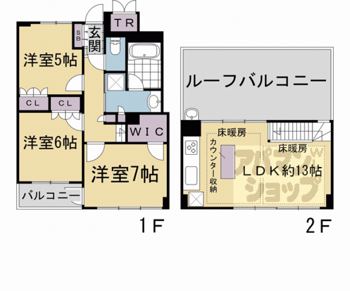 【イーグルコート下鴨テラス】間取