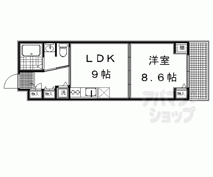 【ｃｌａｓｉｃｏ北御所】間取