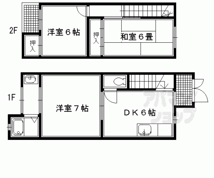 【一乗寺堂ノ前町貸家１７（山本貸家）】間取