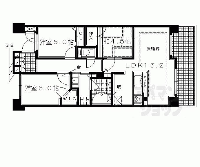 【プレサンス京都一乗寺】間取