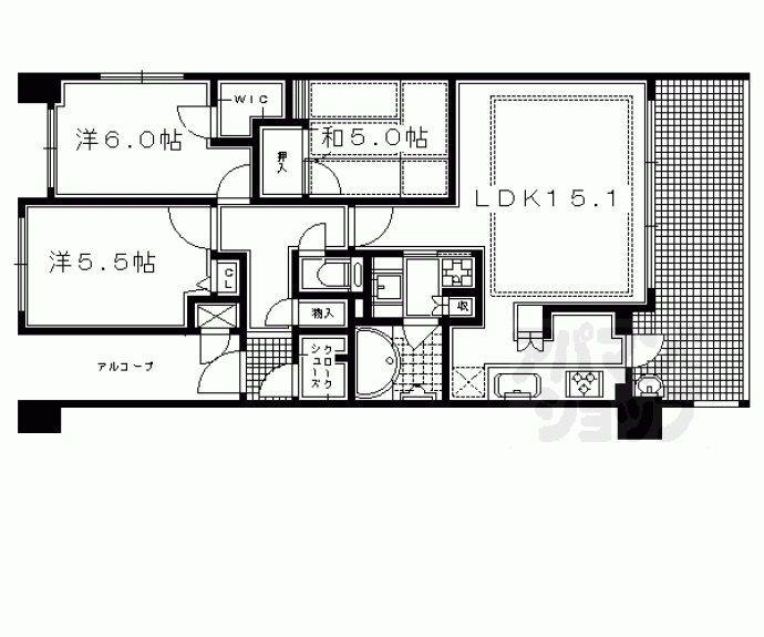 【プレサンス京都一乗寺】間取