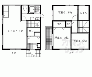 【松ヶ崎柳井田町貸家１－２－３】