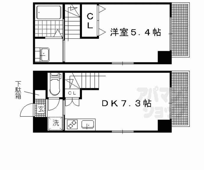 【サンズ丸太町Ⅱ】間取