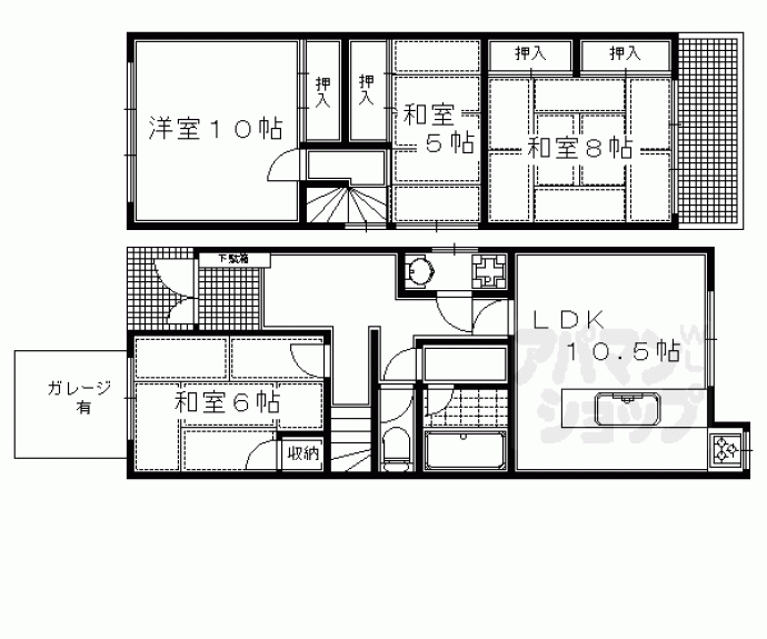 【一乗寺東浦町貸家４３－２７】間取