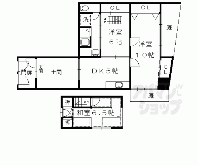 【下鴨森ヶ前町貸家（２８－１９番地）】間取