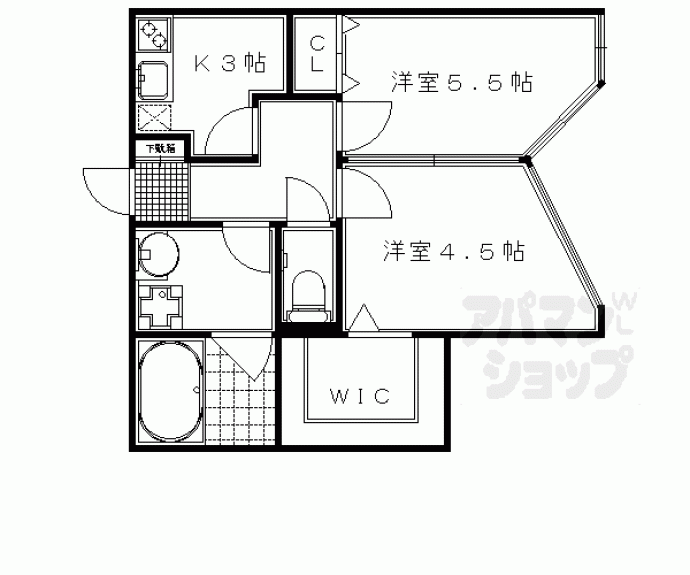 【ブランネージュ銀閣寺道】間取