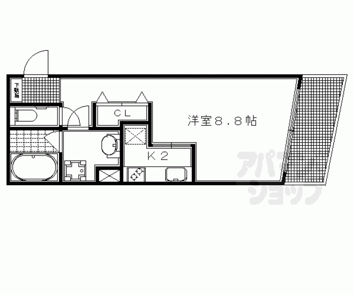 【ブランネージュ銀閣寺道】間取