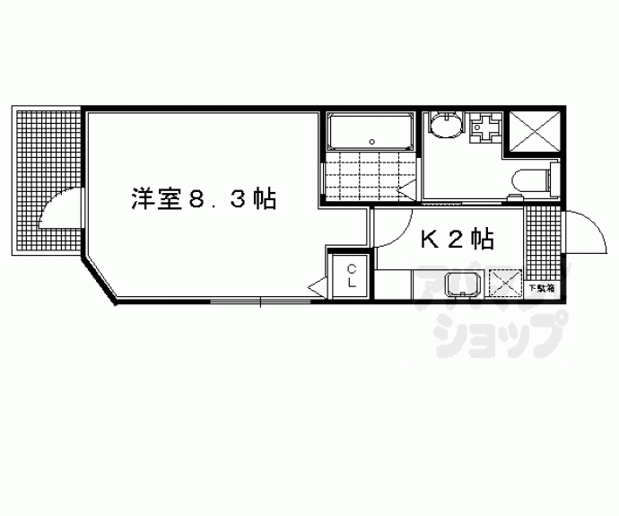 【ヴィヴィ御蔭北白川】間取