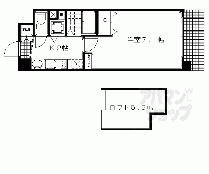 【プレサンス京都修学院】間取