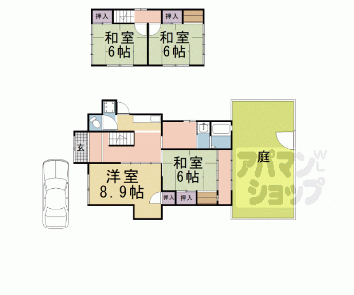 【北白川下池田町貸家８６】間取