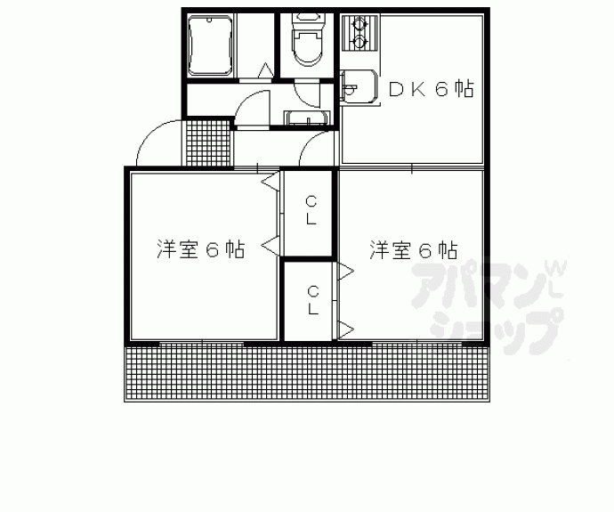 【コトウォール夷川　壱番館　弐番館】間取