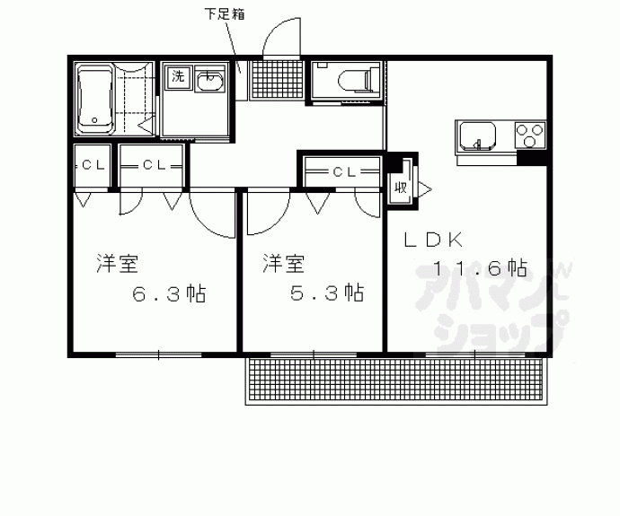 【Ｅｖｅｒｇｒｅｅｎ洛北】間取