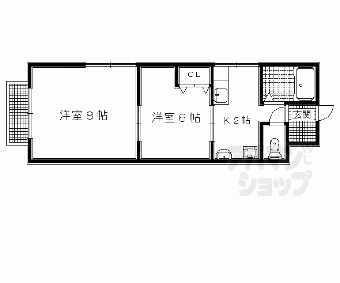 【ガーネット北白川】間取