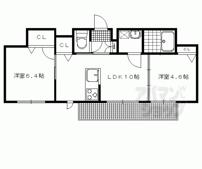 【グリナージュ一乗寺】間取