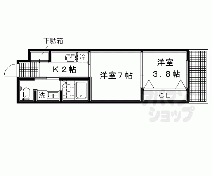 【ヴィヴィ茶山】間取