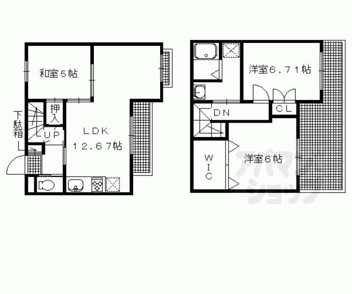 【グリーンヒル北白川Ｗｅｓｔ】間取