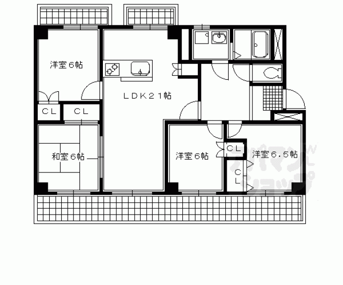 【プランドール御所西】間取