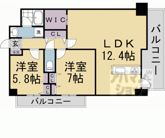 【藤和シティホームズ一条戻橋】間取