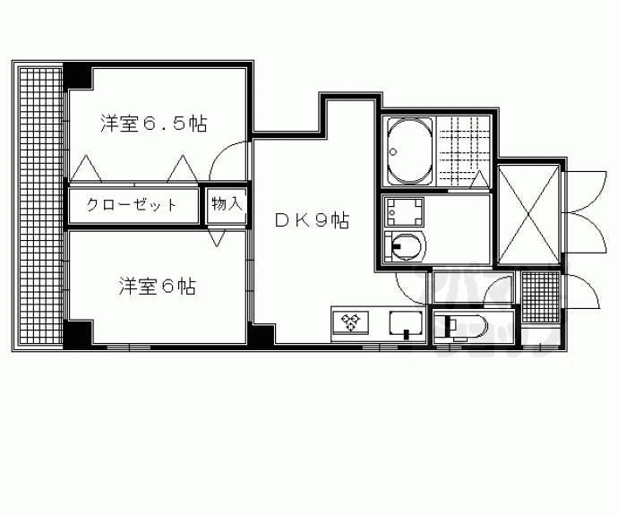 【エレーゼ北野Ⅱ】間取