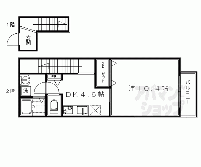 【プラムコート北野Ａ棟】間取