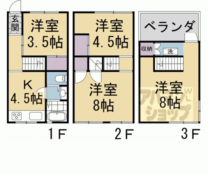 【主税町貸家　８０９－９】間取