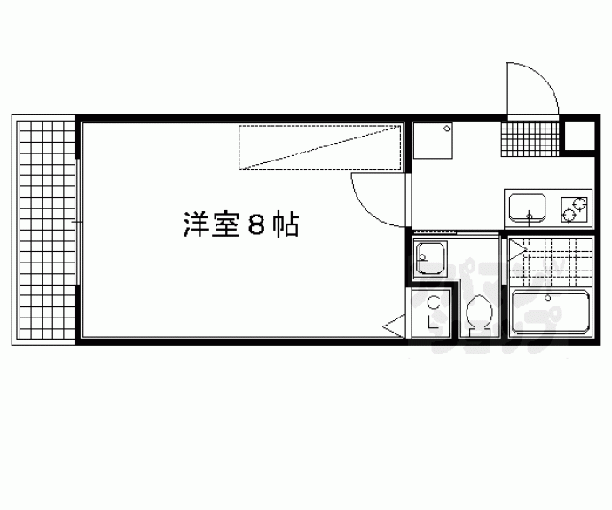 【フラッティ堀川下立売】間取