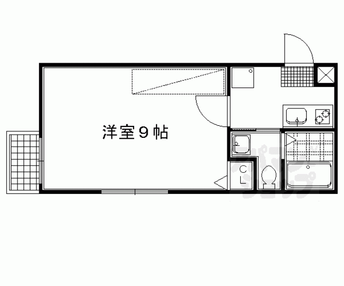 【フラッティ堀川下立売】間取