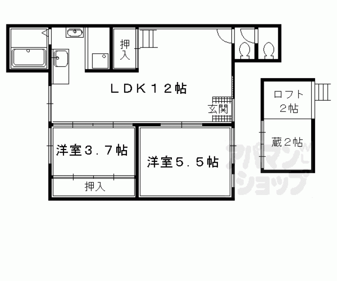 【下木下町貸家】間取