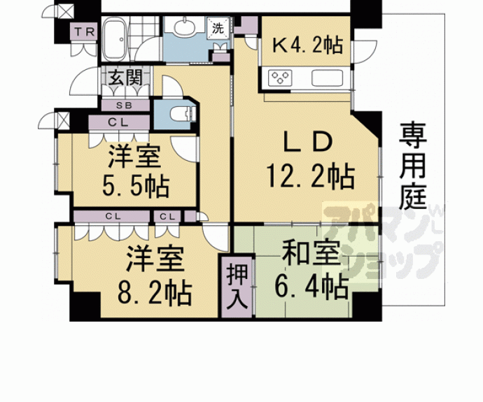 【グランシティオ御所西添花荘】間取