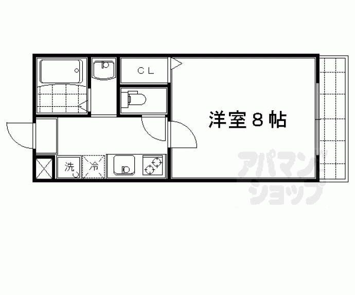 【京洛マンション】間取