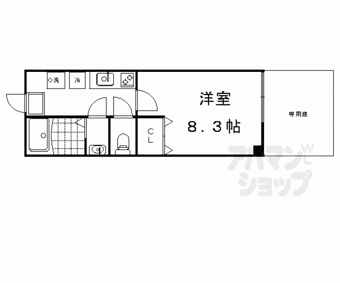 【フラッティ今小路】間取