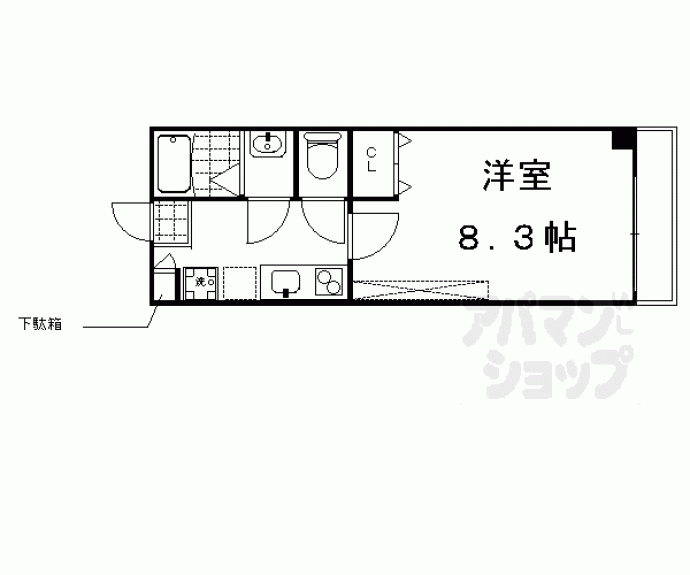 【フラッティ今小路】間取